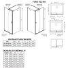 Furo KDJ RH 100x100 cm szögletes zuhanykabin