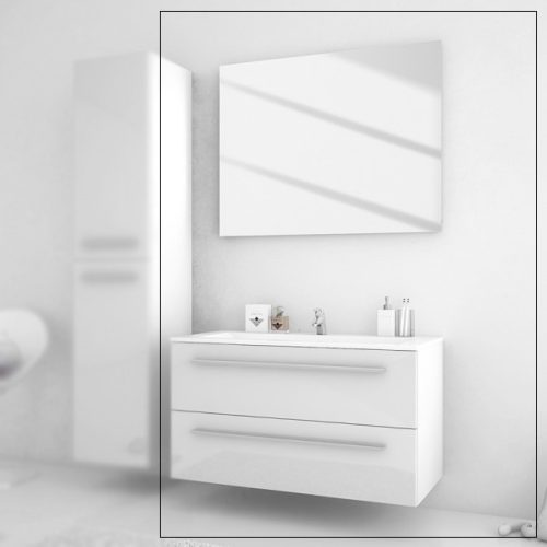 Libato 90 komplett fürdőszobabútor fehér