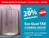 Eco Quat TKP 90 íves sarokkabin szett