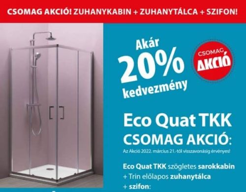 Eco Quat TKP 90 íves sarokkabin szett