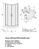 KP4/FRIS-b-80-S 80x80 íves zuhanykabin