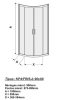 KP4/FRIS-b-90-S 90x90 íves zuhanykabin