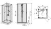 kpl-KCKN/CLII 80 komplett zuhanykabin méretei