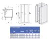 kpl-KCDD/Basic-SHP 70x70 hátfalas komplett zuhanykabin