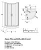 KP4-kpl/FRIS-b-90-S 90x90 íves zuhanykabin tálcával