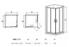 BR6692CG 80x80 cm szögletes tolóajtós zuhanykabin