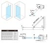 Esca Chrome Walk-in 130 cm zuhanyfal