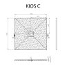 Kios C 80x80 szögletes öntött márvány zuhanytálca