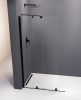 Modular Shower Black 100 fix fal tolóajtóval