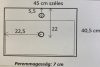 Málta Mini 45x40 öntött márvány mosdó