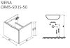 Siena 50 cm alsóbútor mosdóval