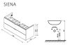 Siena 120 cm alsóbútor mosdóval