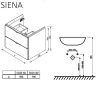 Siena 60 cm alsóbútor mosdóval