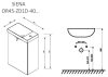 Siena Mini 40 cm alsóbútor mosdóval