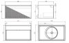 Tunis 90 cm fürdőszobabútor méretrajz